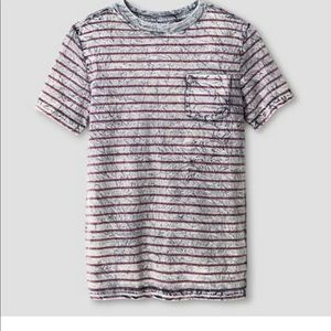 Boys Cat & Jack Short Sleeve StripedPocket T-Shirt